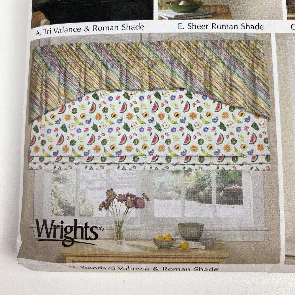Simplicity 5476 Sewing Pattern Roman Window Shades Valances 5 Classic Styles UC